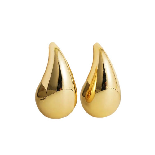 dome shaped almond drop gold earrings studs edgability