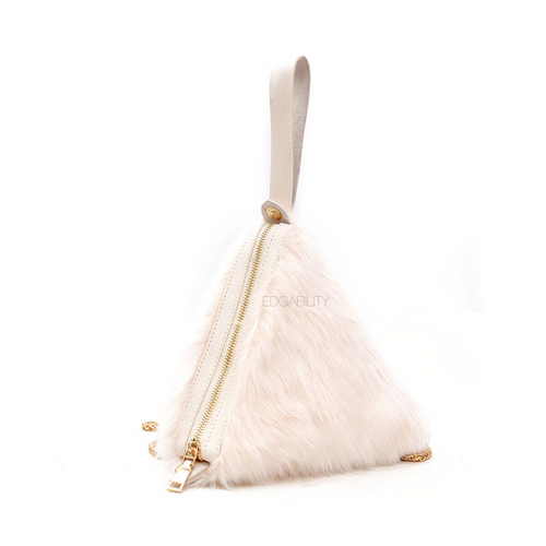 fur bag triangle bag edgability